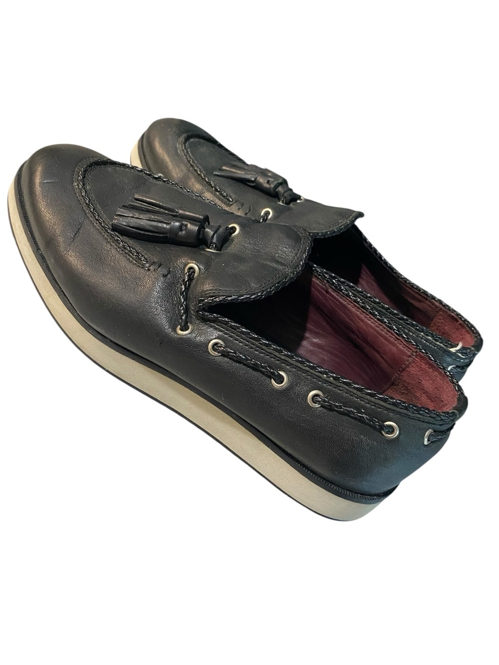 Rag & Bone Black Tassel Loafers - Classic Leather Slip-Ons